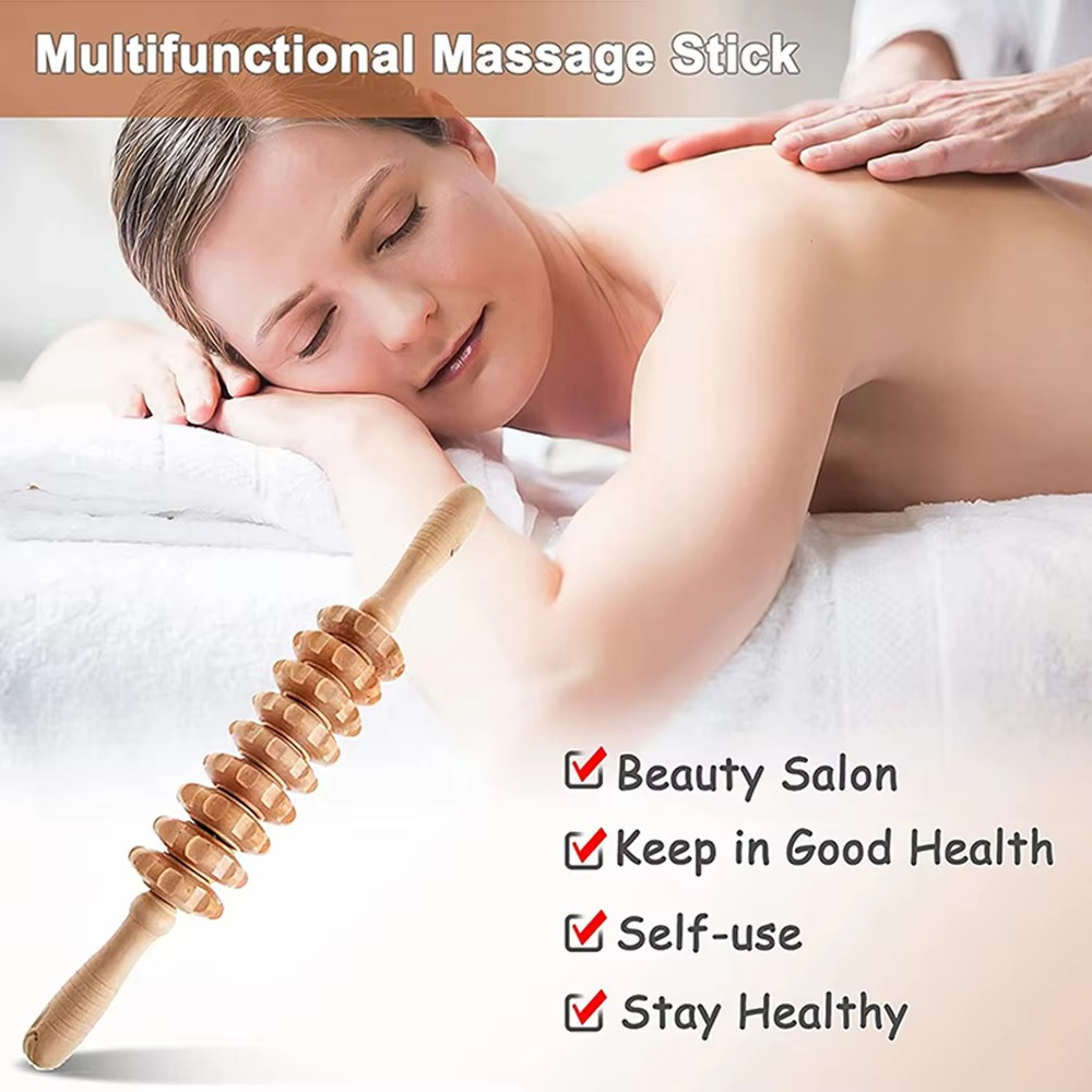 Shiva™ 6-in-1-Massageset aus Holz zur Körperformung