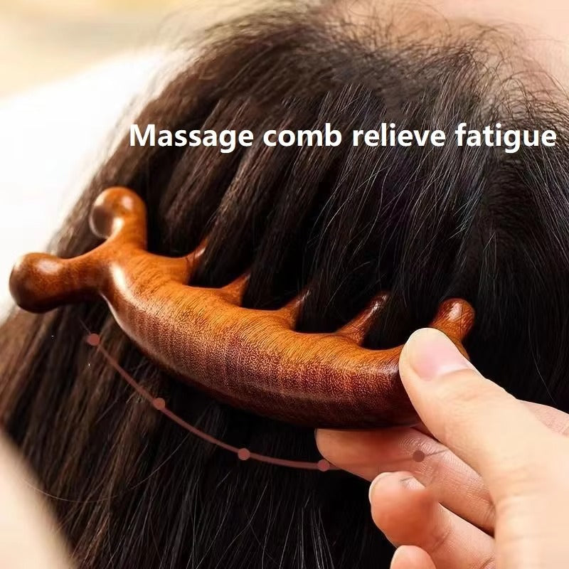 Shiva™ Holz Massagekamm für Kopfhaut und Haar
