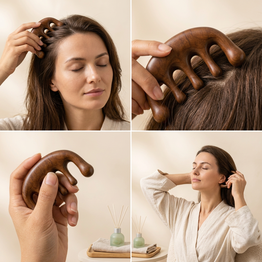Shiva Wooden Therapy Massagekamm