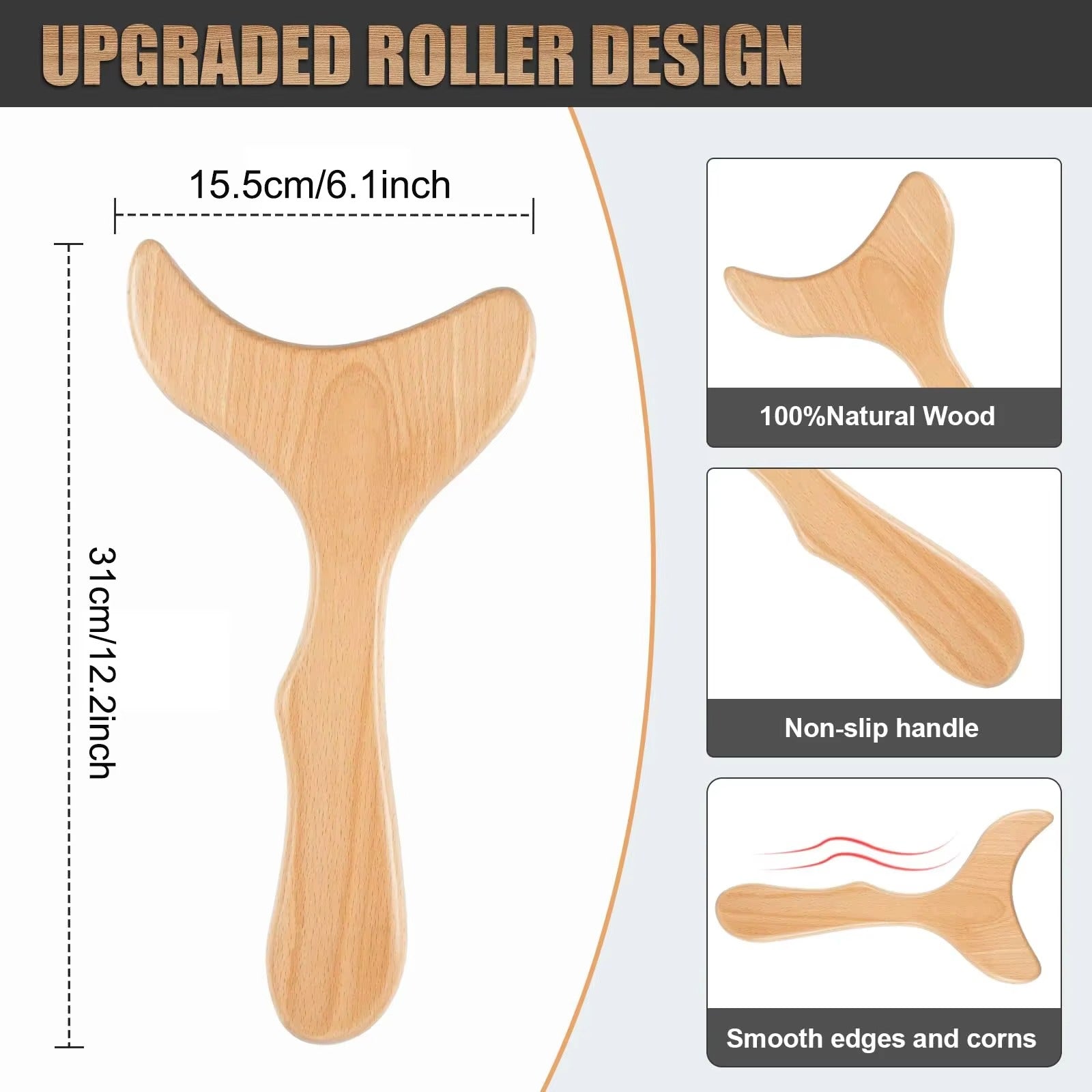 Shiva™ Holz Lymphdrainage Massage Paddle