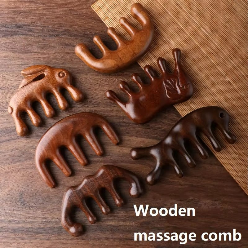 Shiva™ Holz Massagekamm für Kopfhaut und Haar