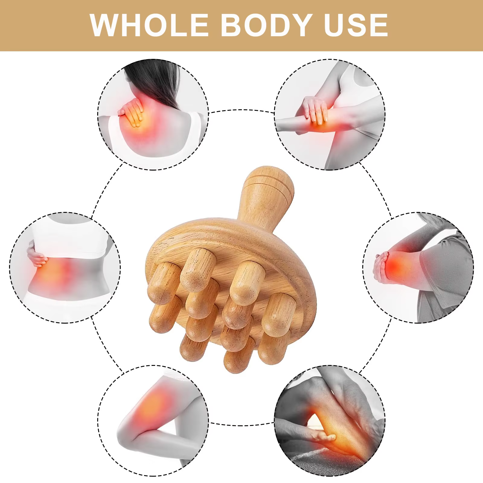 Shiva™ Holz Pilz Massage Tool